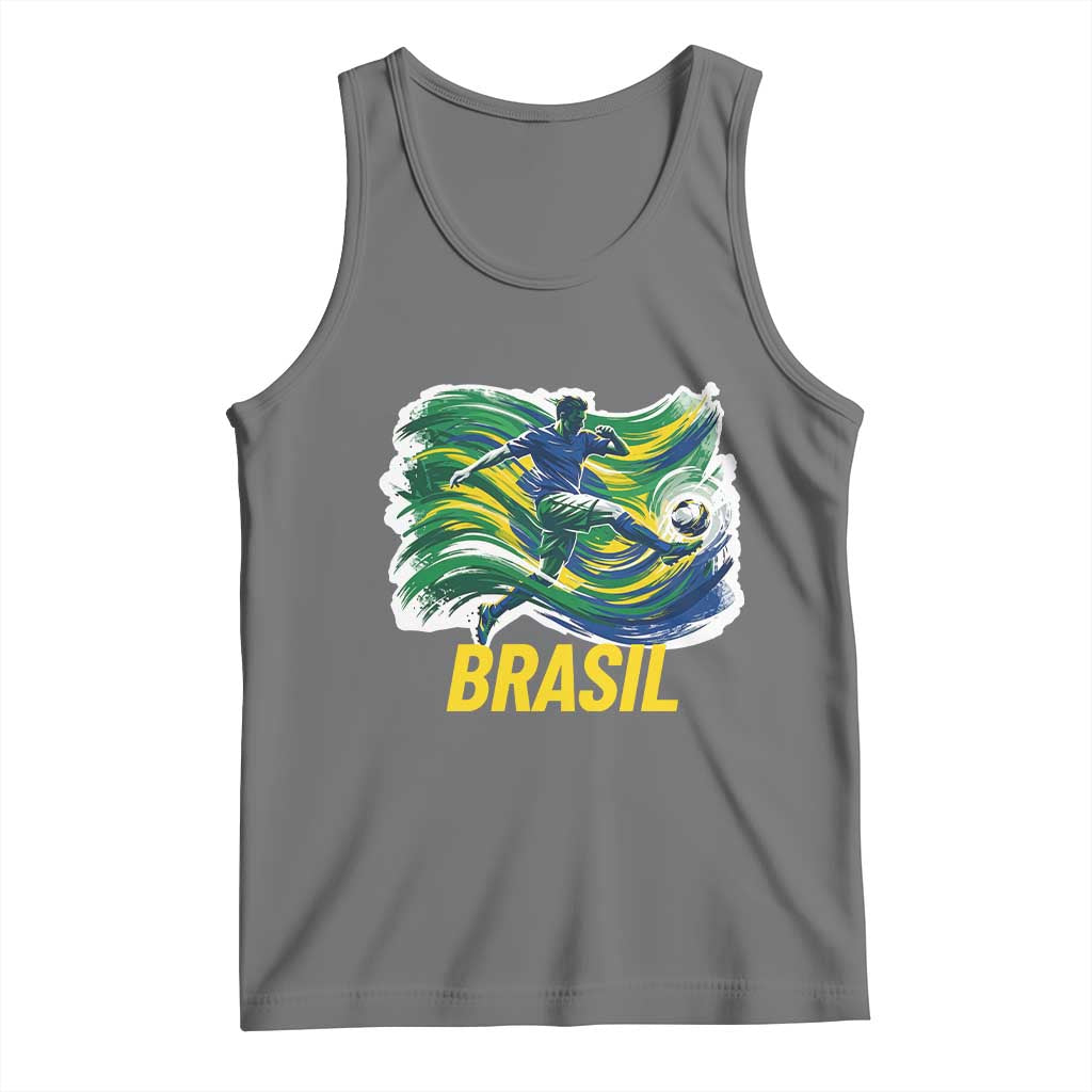 Brazil Soccer Brasil Flag Patriotic Sports Tank Top Brazilian Football Fan Supporter