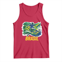 Brazil Soccer Brasil Flag Patriotic Sports Tank Top Brazilian Football Fan Supporter