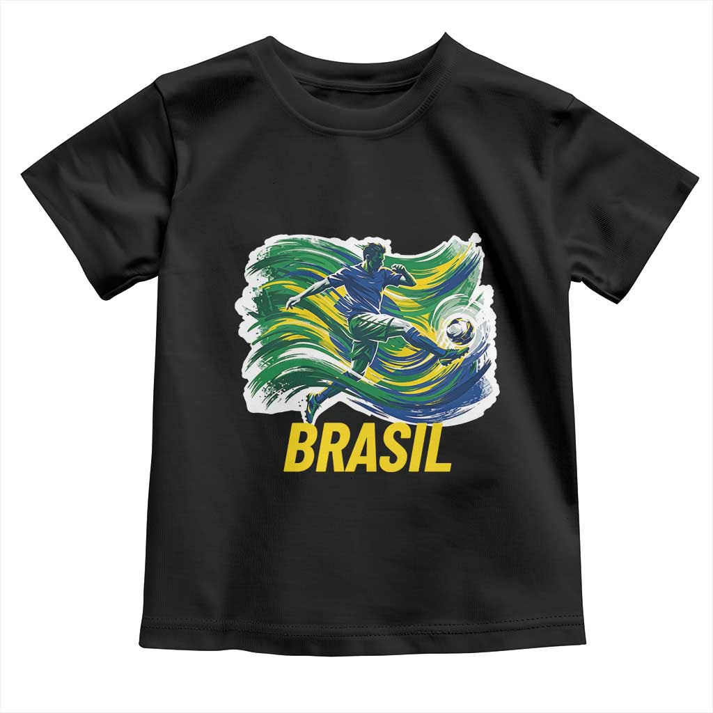 Soccer Brazil Brasil Flag Patriotic Sports Toddler T Shirt Brazilian Football Fan Supporter
