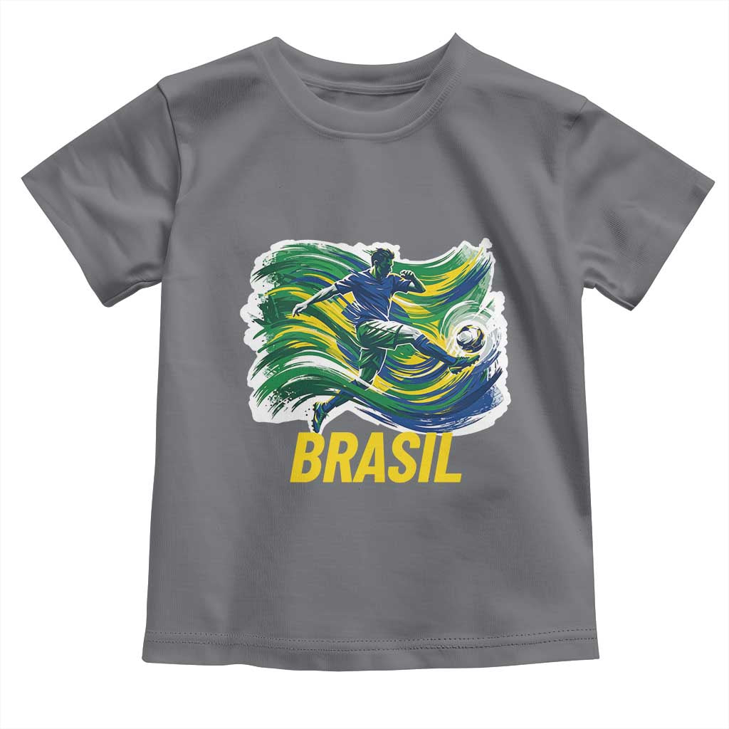 Soccer Brazil Brasil Flag Patriotic Sports Toddler T Shirt Brazilian Football Fan Supporter