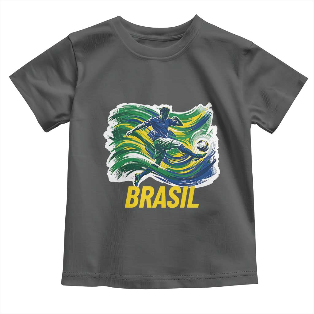 Soccer Brazil Brasil Flag Patriotic Sports Toddler T Shirt Brazilian Football Fan Supporter