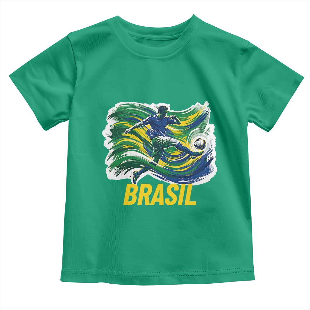 Soccer Brazil Brasil Flag Patriotic Sports Toddler T Shirt Brazilian Football Fan Supporter