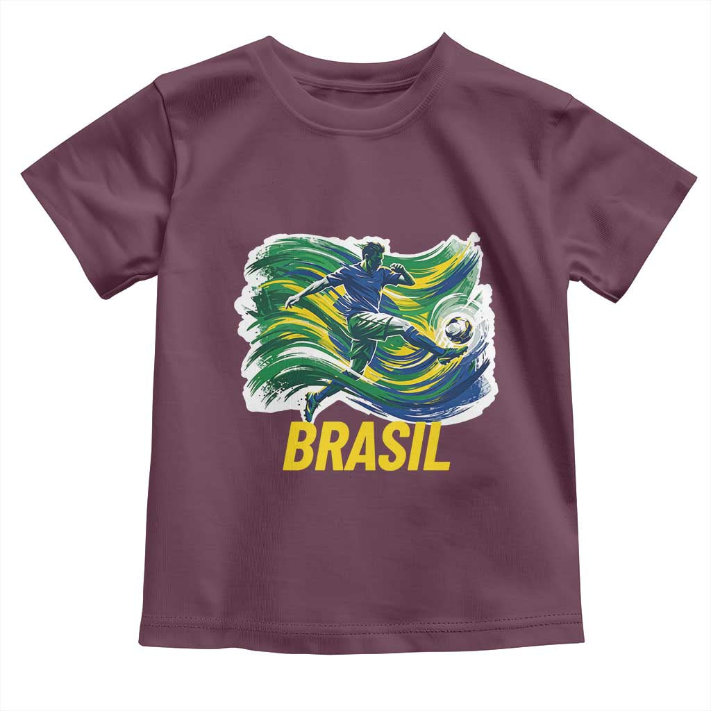 Soccer Brazil Brasil Flag Patriotic Sports Toddler T Shirt Brazilian Football Fan Supporter