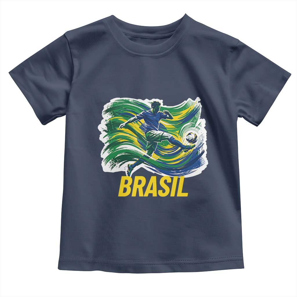 Soccer Brazil Brasil Flag Patriotic Sports Toddler T Shirt Brazilian Football Fan Supporter