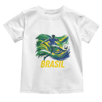 Soccer Brazil Brasil Flag Patriotic Sports Toddler T Shirt Brazilian Football Fan Supporter