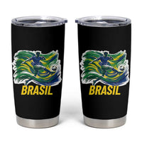 Brazil Soccer Brasil Flag Patriotic Sports Tumbler Cup Brazilian Football Fan Supporter