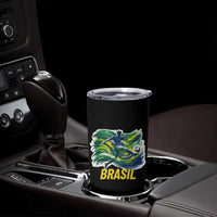 Brazil Soccer Brasil Flag Patriotic Sports Tumbler Cup Brazilian Football Fan Supporter