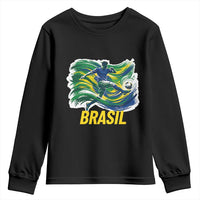 Soccer Brazil Brasil Flag Patriotic Sports Youth Sweatshirt Brazilian Football Fan Supporter