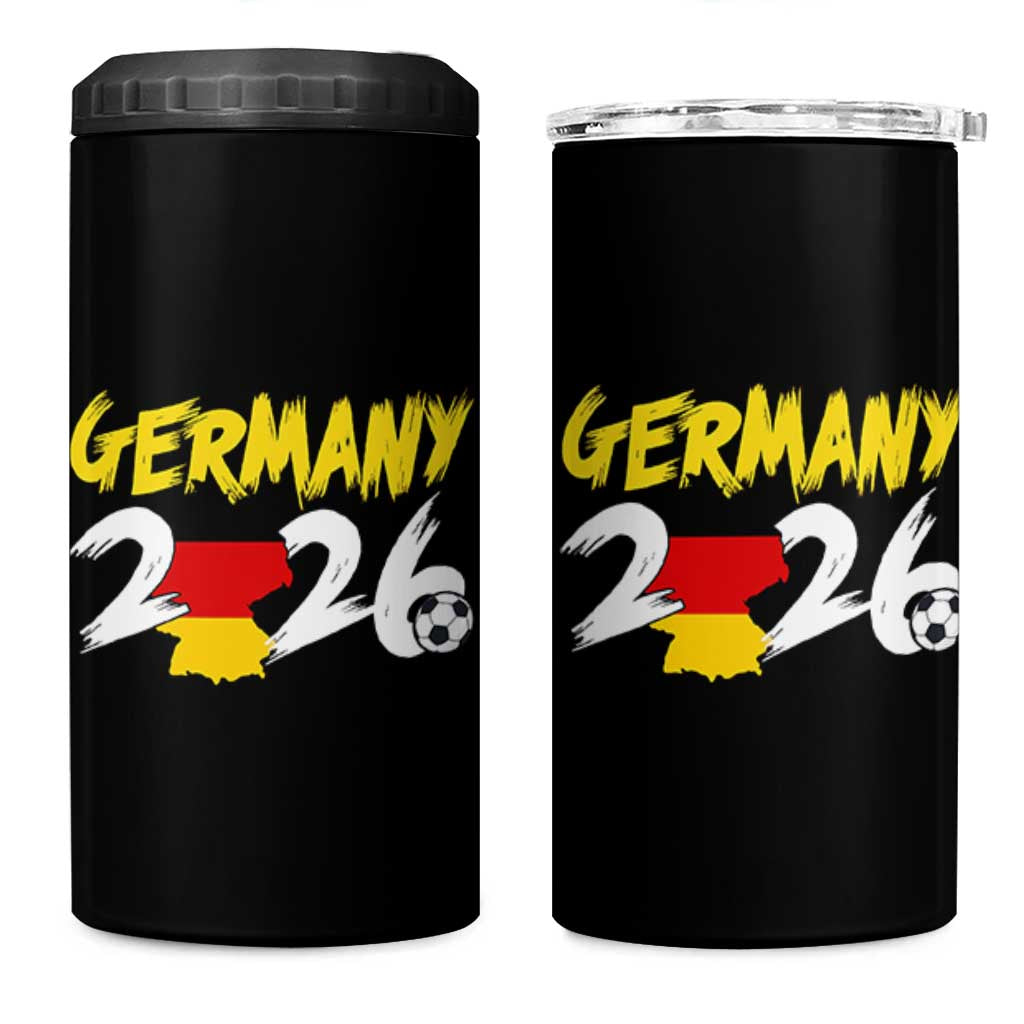 Deutschland Flag German Pride 4 in 1 Can Cooler Tumbler Germany Soccer Lover Football Fans