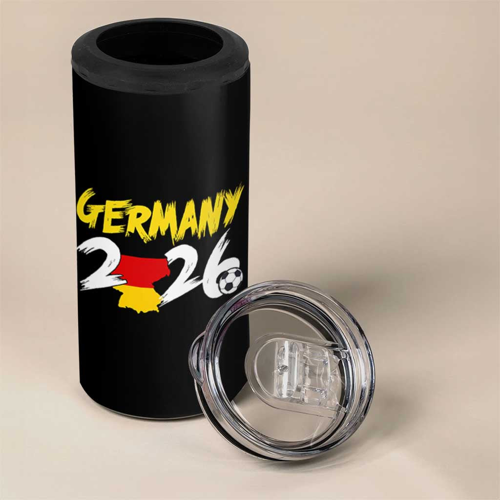 Deutschland Flag German Pride 4 in 1 Can Cooler Tumbler Germany Soccer Lover Football Fans