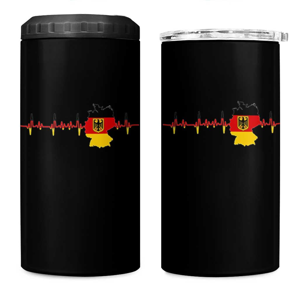 Deutschland Flag Eagle Vintage German Heritage Pride 4 in 1 Can Cooler Tumbler