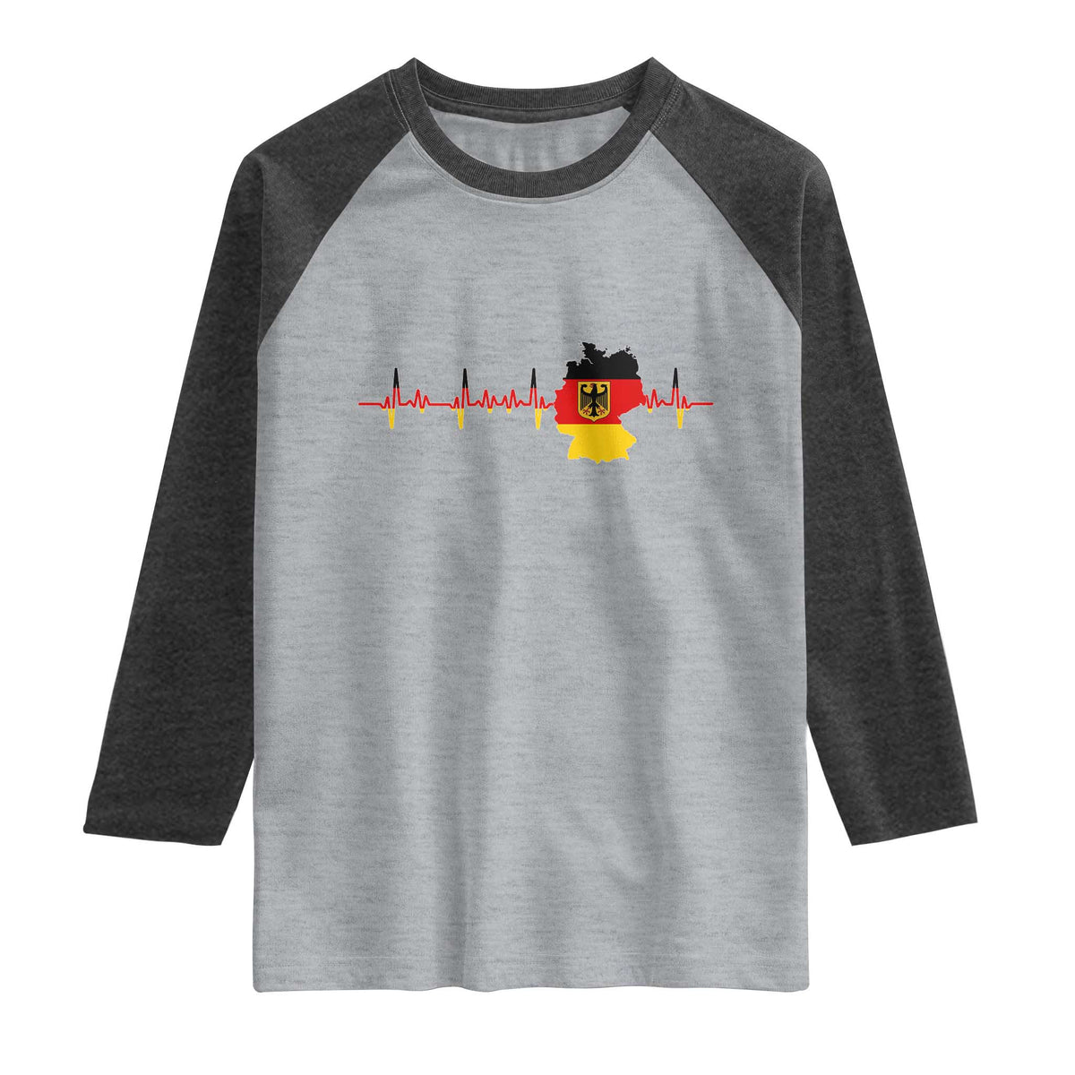 Deutschland Flag Eagle Vintage German Heritage Pride Raglan Shirt
