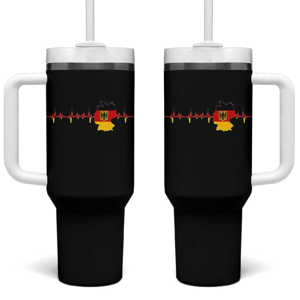 Deutschland Flag Eagle Vintage German Heritage Pride Tumbler With Handle