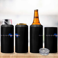 Germany Heartbeat EKG Deutschland Flag Map 4 in 1 Can Cooler Tumbler