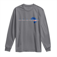 Germany Heartbeat EKG Deutschland Flag Map Long Sleeve Shirt