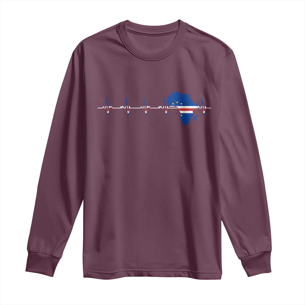 Germany Heartbeat EKG Deutschland Flag Map Long Sleeve Shirt