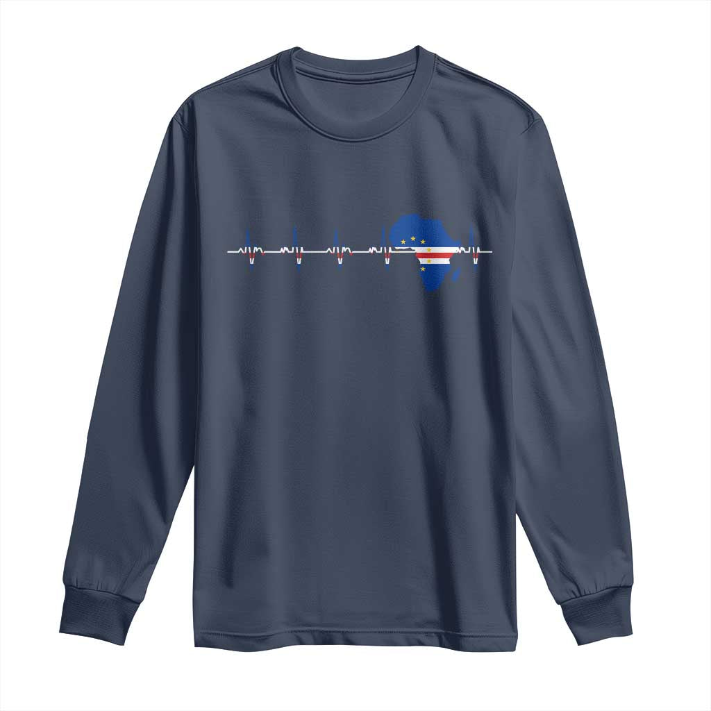 Germany Heartbeat EKG Deutschland Flag Map Long Sleeve Shirt