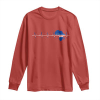 Germany Heartbeat EKG Deutschland Flag Map Long Sleeve Shirt