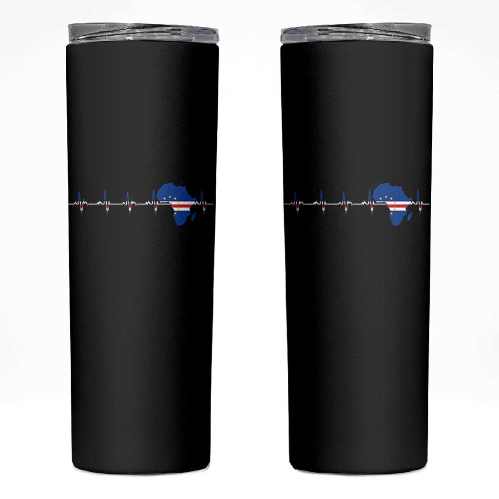 Germany Heartbeat EKG Deutschland Flag Map Skinny Tumbler