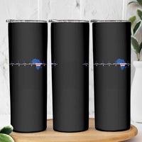 Germany Heartbeat EKG Deutschland Flag Map Skinny Tumbler