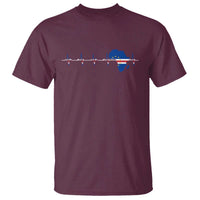 Germany Heartbeat EKG Deutschland Flag Map T Shirt