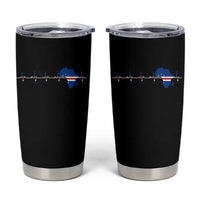Germany Heartbeat EKG Deutschland Flag Map Tumbler Cup