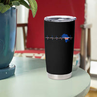 Germany Heartbeat EKG Deutschland Flag Map Tumbler Cup