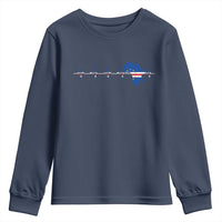 Germany Heartbeat EKG Deutschland Flag Map Youth Sweatshirt