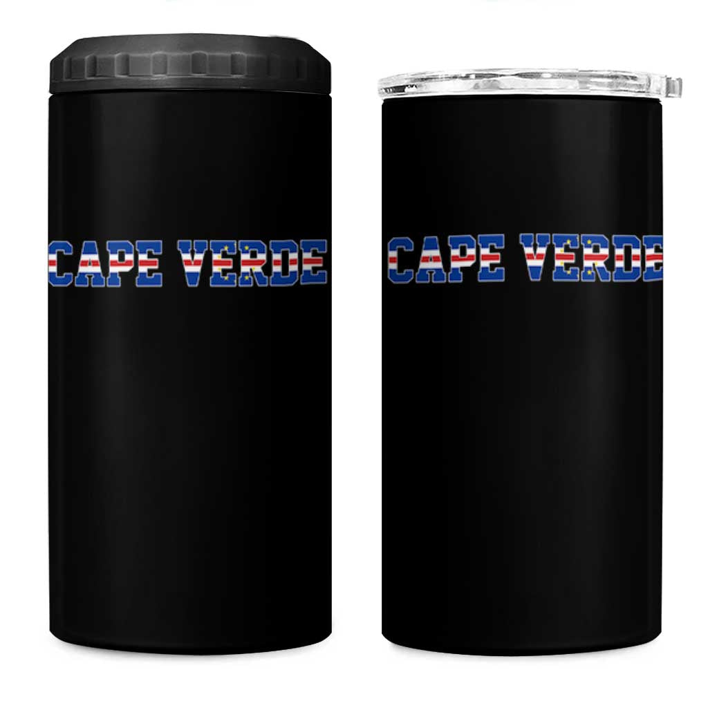 Cabo Verde Flag Cabo Verdean Pride 4 in 1 Can Cooler Tumbler