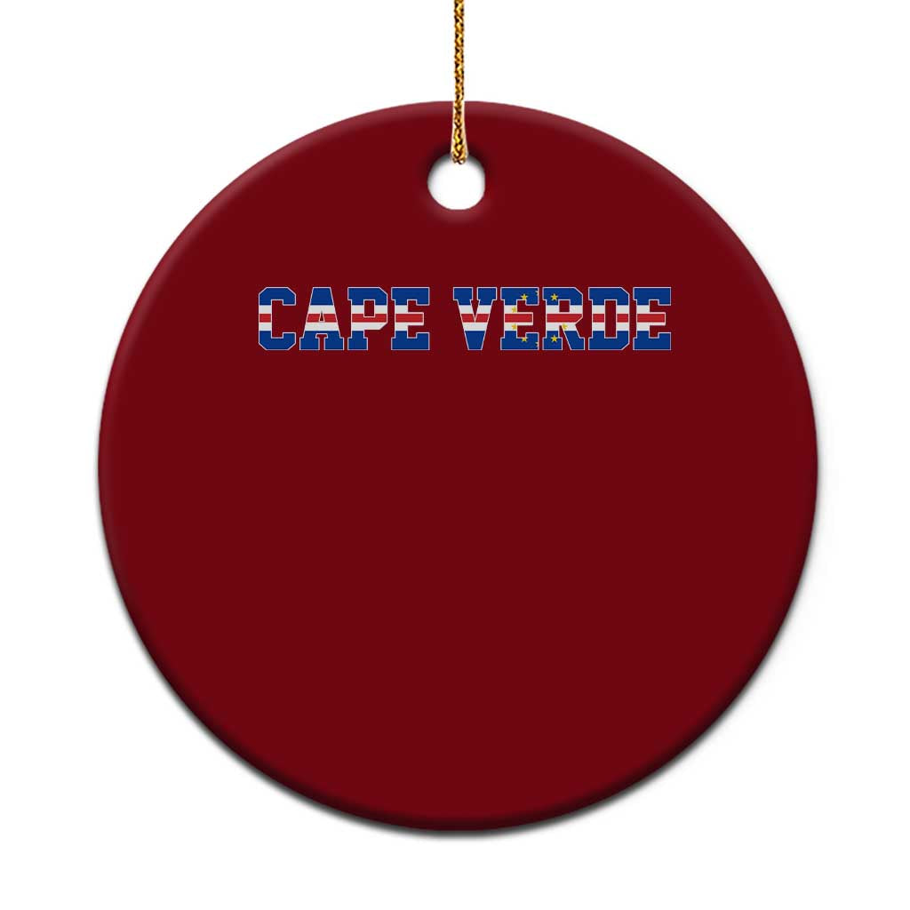 Cabo Verde Flag Cabo Verdean Pride Ceramic Ornament