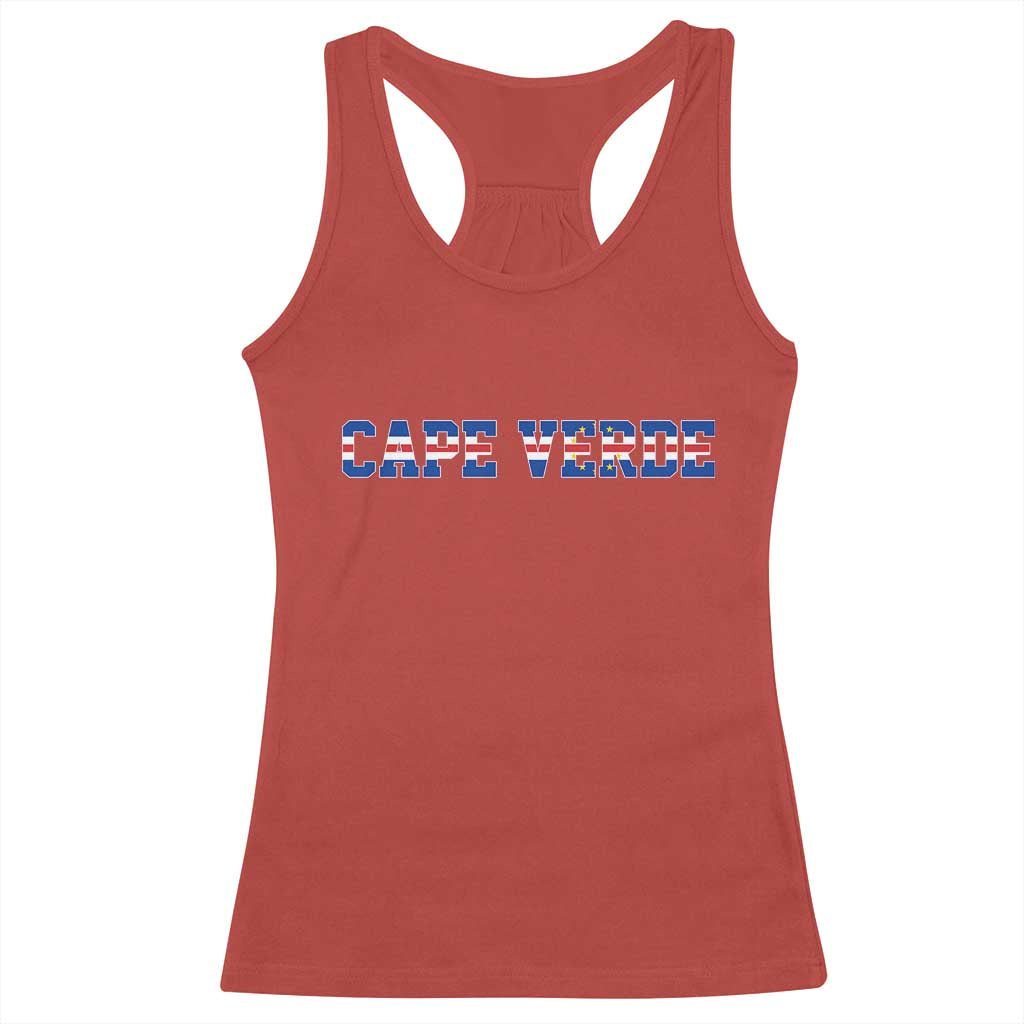 Cabo Verde Flag Cabo Verdean Pride Racerback Tank Top