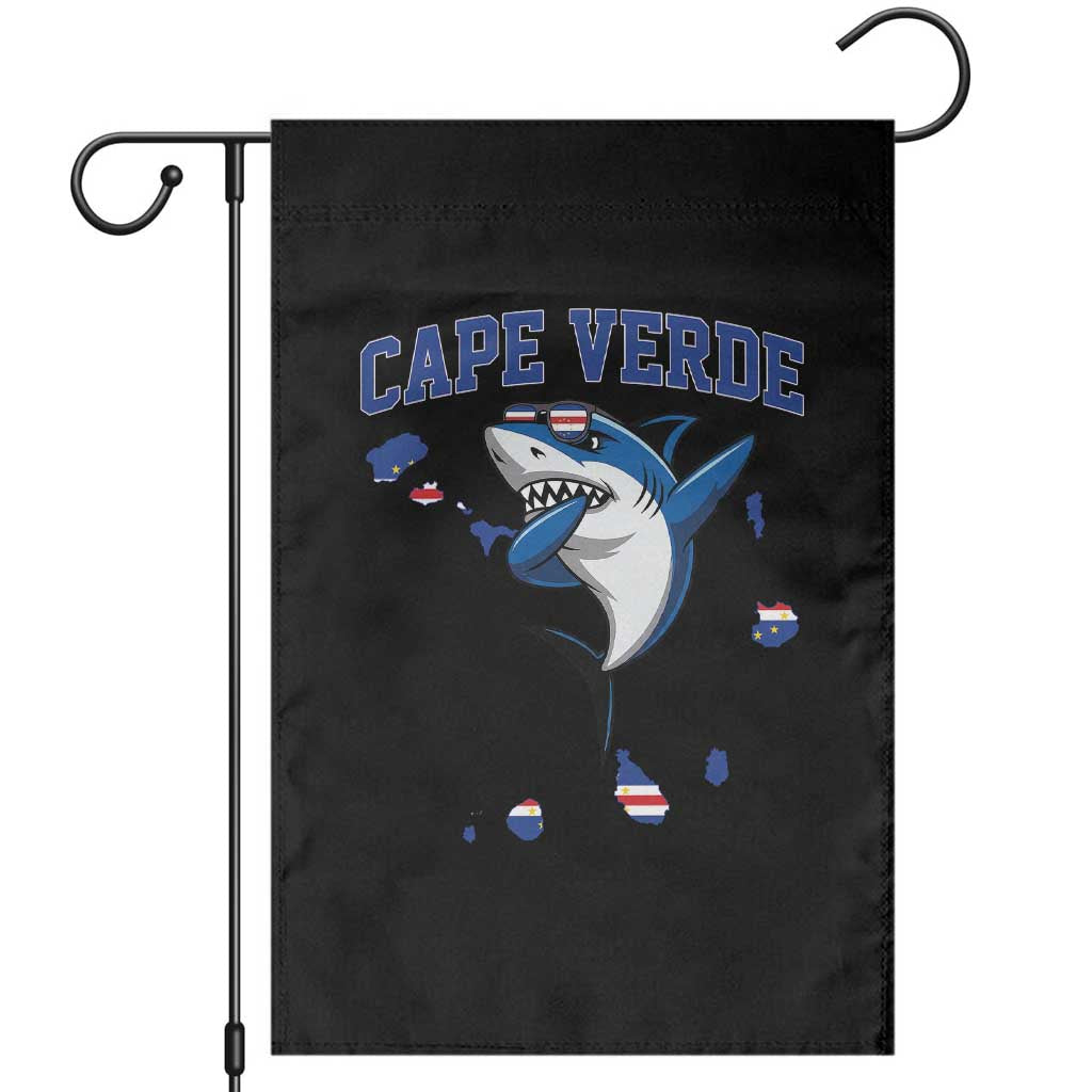 Cape Verde Flag Map Shark Cape Verdean Roots Garden Flag