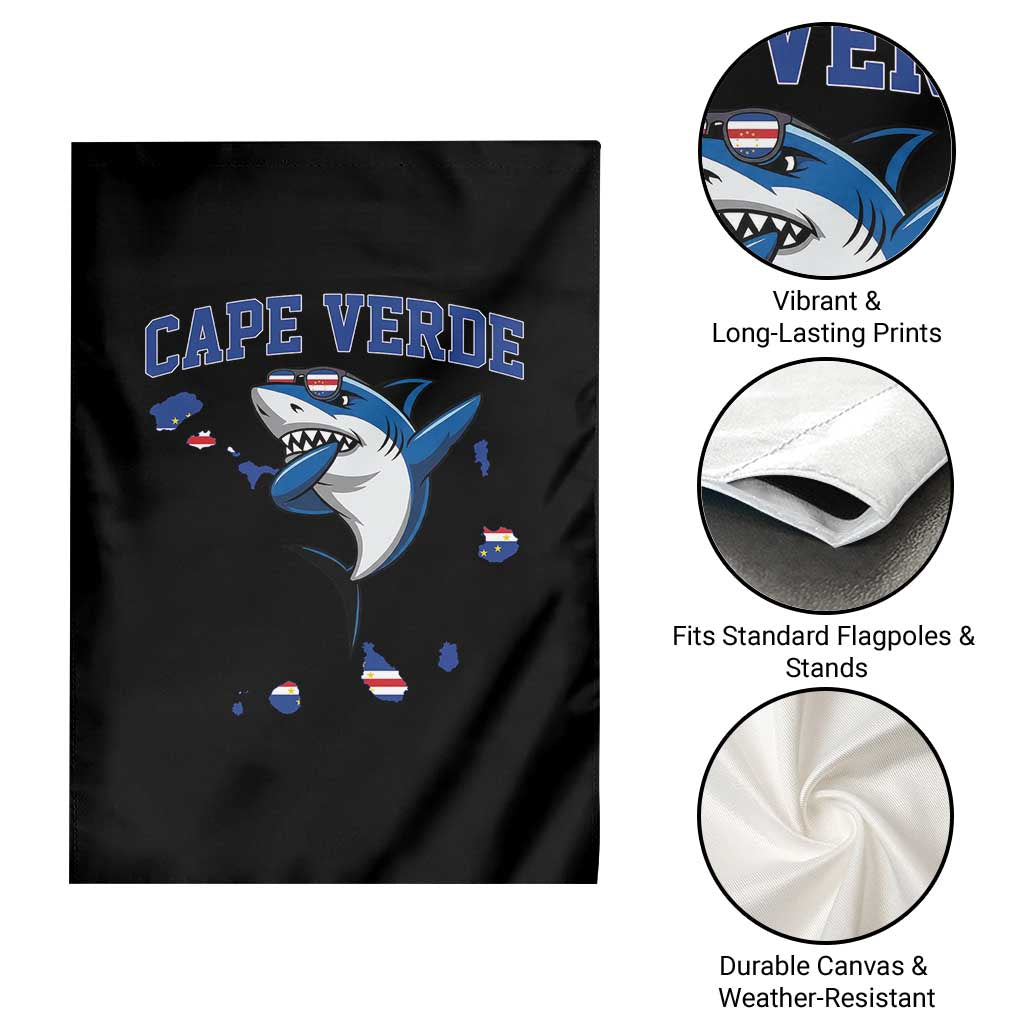 Cape Verde Flag Map Shark Cape Verdean Roots Garden Flag