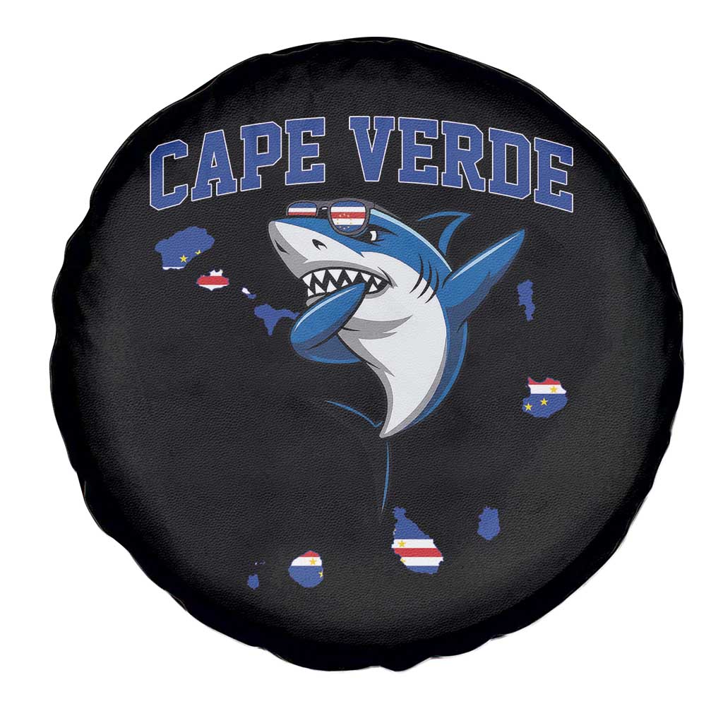Cape Verde Flag Map Shark Cape Verdean Roots Spare Tire Cover