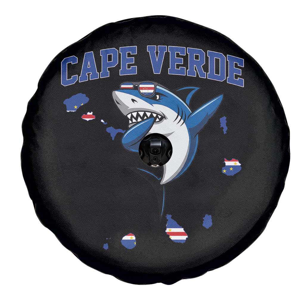 Cape Verde Flag Map Shark Cape Verdean Roots Spare Tire Cover
