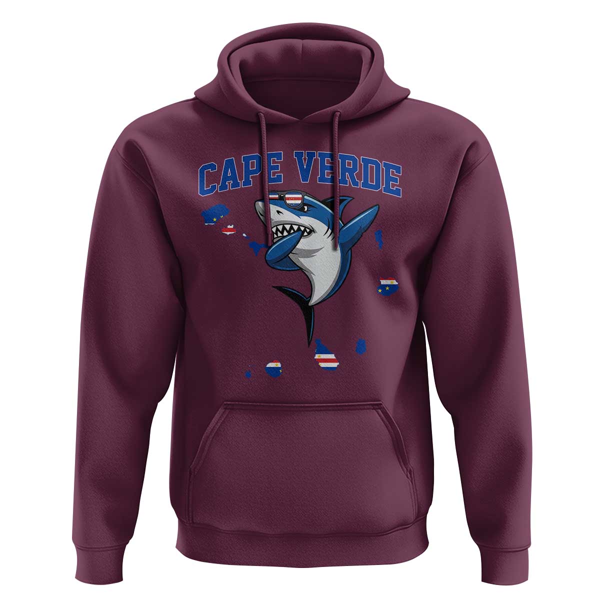Cape Verde Flag Map Shark Cape Verdean Roots Hoodie