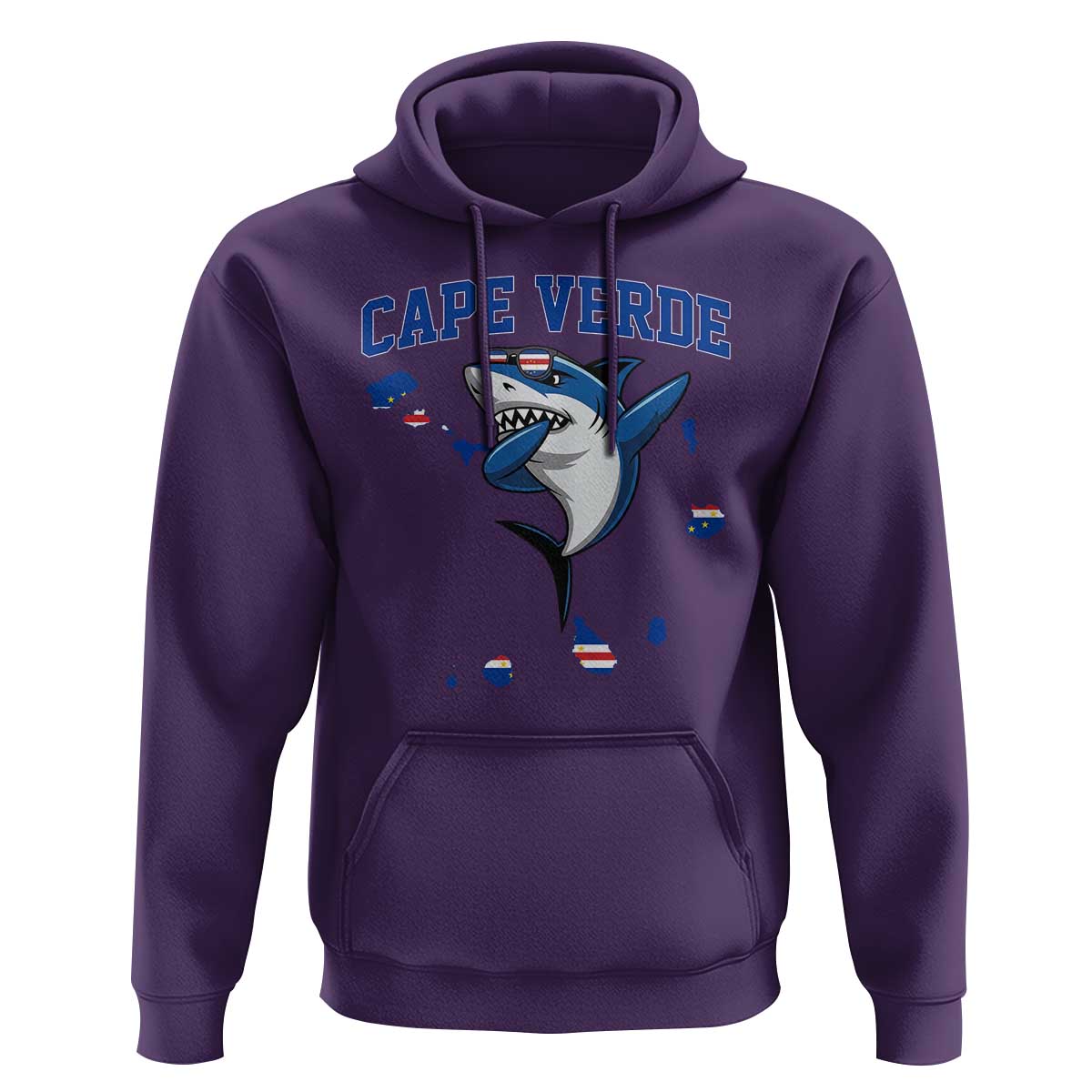 Cape Verde Flag Map Shark Cape Verdean Roots Hoodie