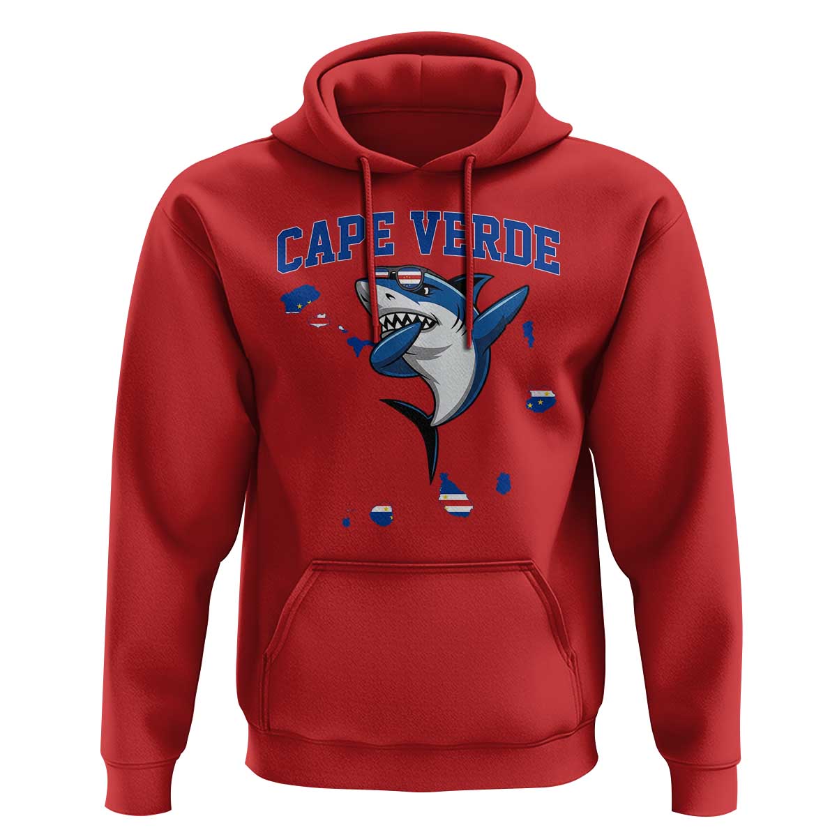 Cape Verde Flag Map Shark Cape Verdean Roots Hoodie