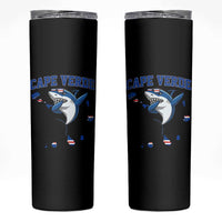 Cape Verde Flag Map Shark Cape Verdean Roots Skinny Tumbler