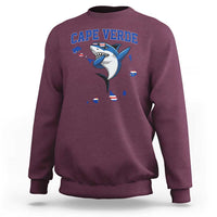 Cape Verde Flag Map Shark Cape Verdean Roots Sweatshirt