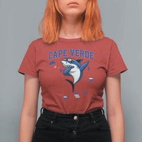 Cape Verde Flag Map Shark Cape Verdean Roots T Shirt For Women