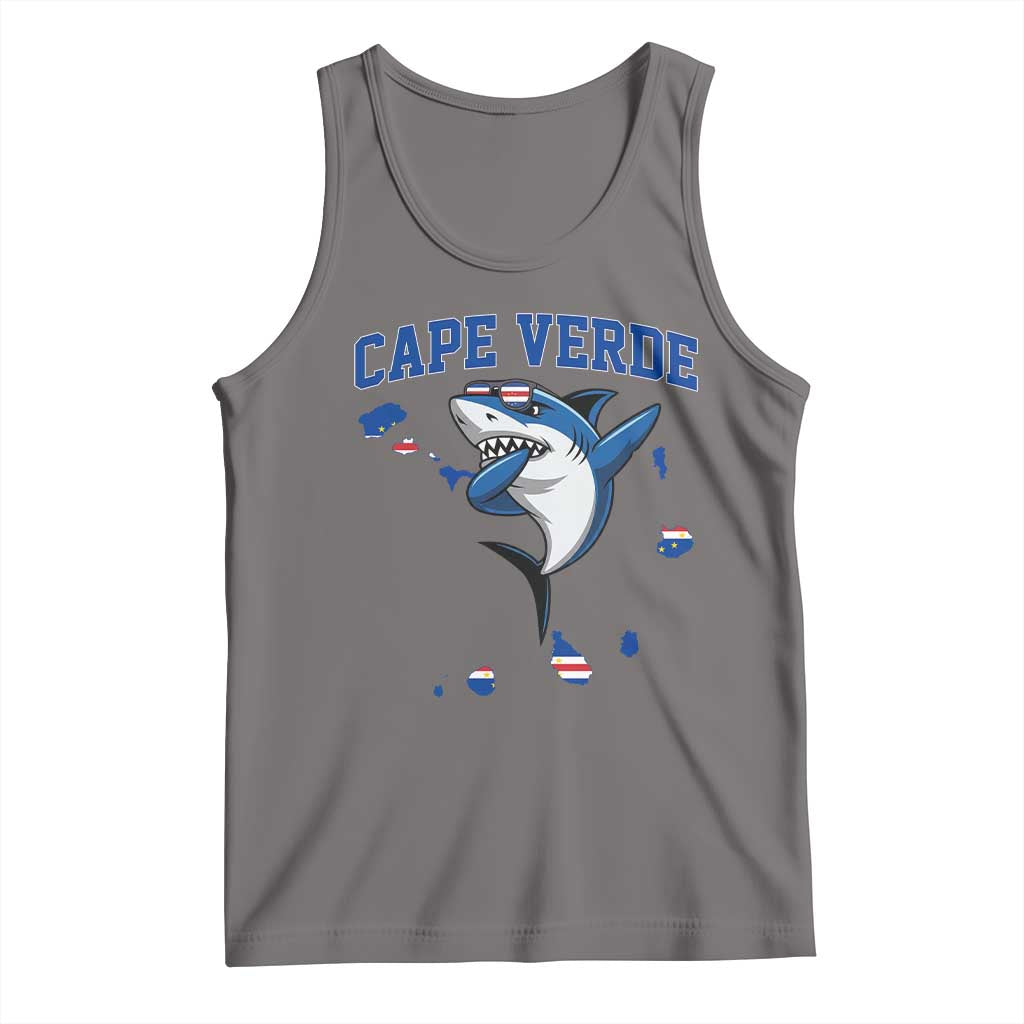 Cape Verde Flag Map Shark Cape Verdean Roots Tank Top