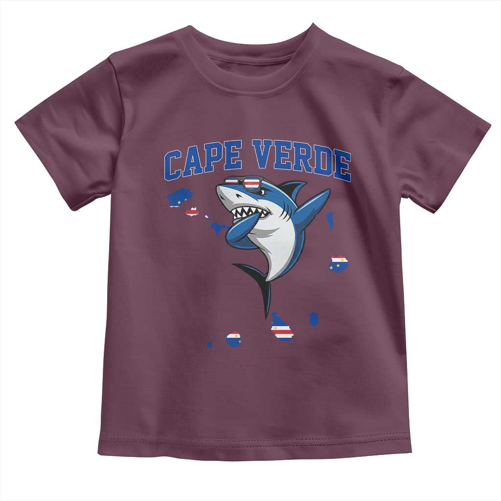 Cape Verde Flag Map Shark Cape Verdean Roots Toddler T Shirt