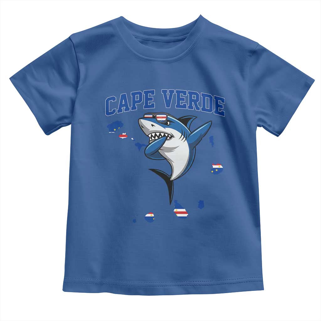 Cape Verde Flag Map Shark Cape Verdean Roots Toddler T Shirt