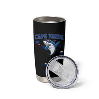 Cape Verde Flag Map Shark Cape Verdean Roots Tumbler Cup