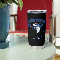 Cape Verde Flag Map Shark Cape Verdean Roots Tumbler Cup