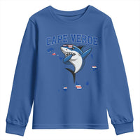 Cape Verde Flag Map Shark Cape Verdean Roots Youth Sweatshirt
