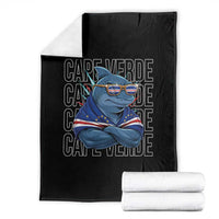 Cape Verde Flag Shark Cape Verdean Roots Cabo Verde Throw Blanket