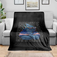 Cape Verde Flag Shark Cape Verdean Roots Cabo Verde Throw Blanket