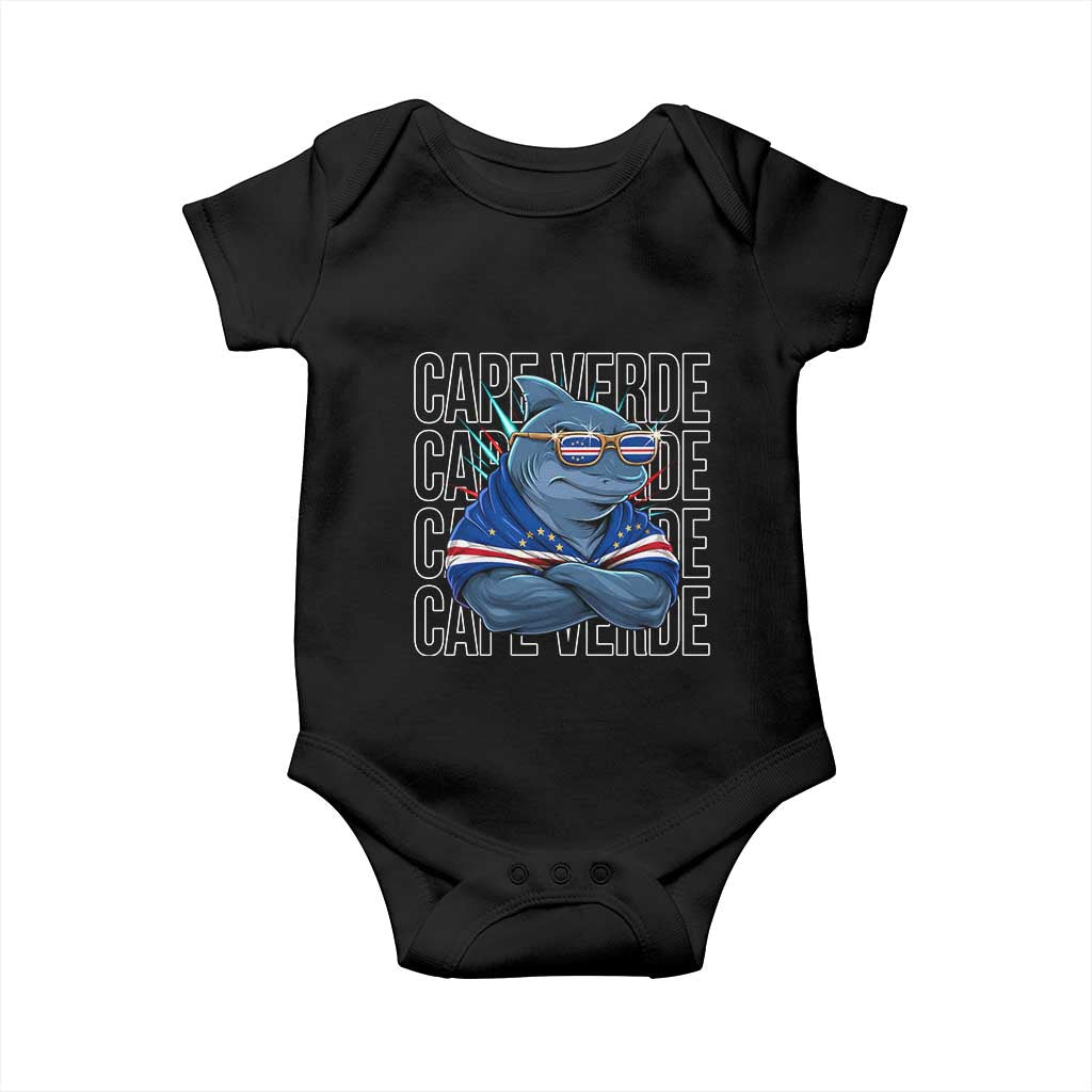 Cape Verde Flag Shark Cape Verdean Roots Cabo Verde Baby Onesie